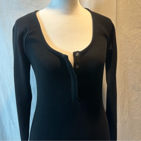 Good American Core long-sleeve women’s bodysuit size M color black. - Picture 6 of 13